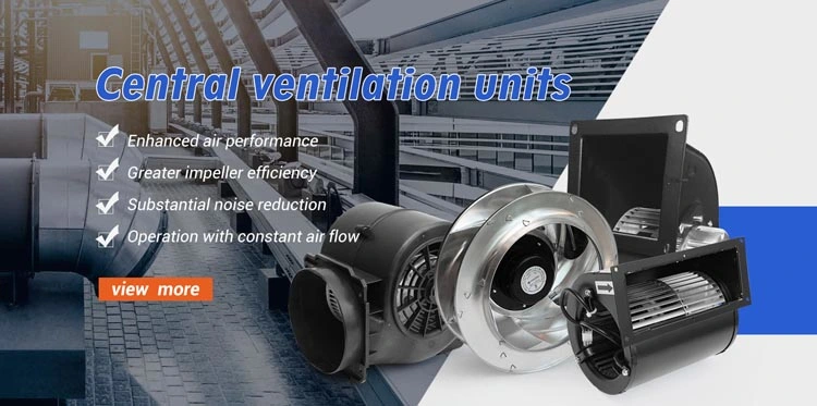High Quality AC DC Ec Cabinet Centrifugal Fan High Speed High Air Volume Compact Double Inlet Centrifugal Blower