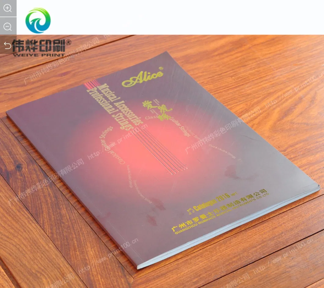 Soft Cover Paper Printing Book/Catalog for Musical Accessories